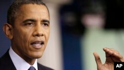 President Barack Obama speaks about the the budget and the partial government shutdown, Oct. 8, 2013, at White House.