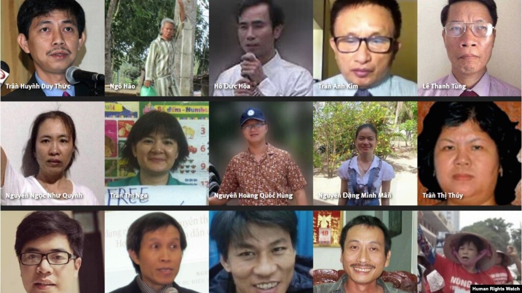 HRW thống kê hơn 100 nhà hoạt động nhân quyền đang bị giam giữ ở Việt Nam nơi là nước chủ nhà của APEC 2017. Tổ chức này kêu gọi chính quyền Việt Nam thả ngay lập tức những tù nhân chính trị đang bị giam giữ.