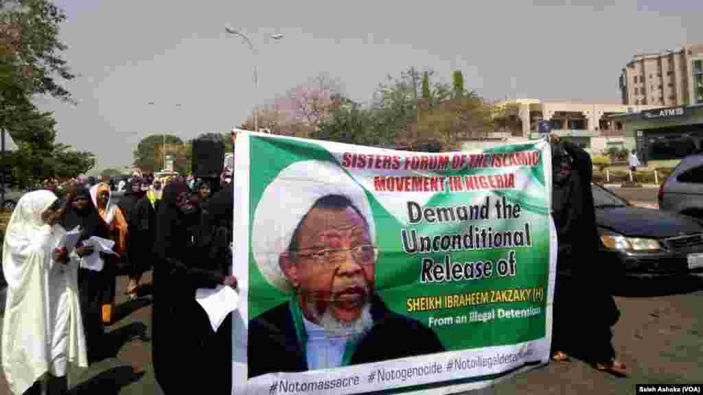 ABUJA: Mata &#39;yan Shi&#39;a sun yi zanga zanga domin a sako shugabansu, Shaikh Ibrahim El-zakzaky, Disemba 13, 2017