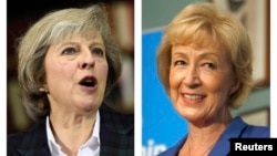 Menteri Dalam Negeri Inggris Theresa May (kiri) dan Menteri Energi Andrea Leadsom bersaing untuk menjadi PM menggantikan David Cameron (foto: dok). 