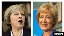 Theresa May (ibubamfu) na Andrea Leadsom, bahiganirwa ikibanza c'umushikiranganji wa mbere w'Ubwongereza.