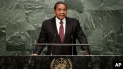 Rais Jakaya Mrisho Kikwete akihutubia kwa mara ya mwisho mkutano wa Baraza Kuu la Umoja wa Mataifa, Sept 29, 2015