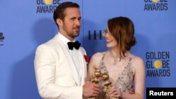 Ryan Gosling ycEmma Stone fueron nominados al Oscar, el martes, 24 de enero, de 2017, después de haber sido galardonados con los premios Globo de Oro.