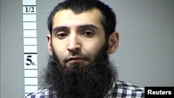 Sayfullo Saipov, the suspect in the New York City truck attack, is seen in a handout photo released, Nov. 1, 2017, by St. Charles County Department of Corrections.