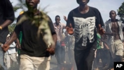 Manifestations à Bujumbura, 5 avril 2015.