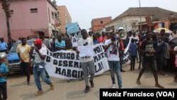 Manifestantes em Uige, Angola (foto de arquivo)