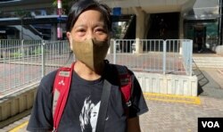社民连主席陈宝莹形容选委会选举是民主的大倒退，也是对香港市民的侮辱 (美国之音/汤惠芸)