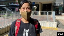 社民連主席陳寶瑩形容選委會選舉是民主的大倒退，也是對香港市民的侮辱 (美國之音湯惠芸)