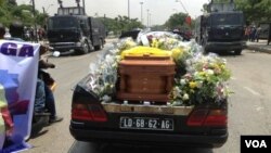 Les funérailles de l'opposant Manuel de Carvalho Hilberto Ganga à Luanda, Angola.