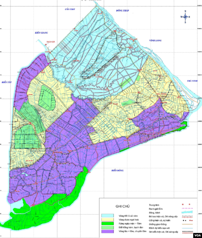 Bản đồ Quy hoạch thủy lợi vùng Nam Bán Đảo Cà Mau. (6)