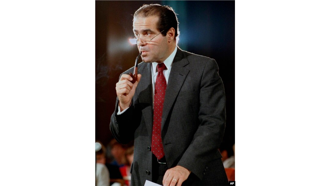 FILE - Supreme Court Justice nominee Anthony Scalia during his confirmation hearings in Washington, Aug. 6, 1986.