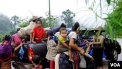 Para pengungsi Birma dari etnis minoritas Karen yang mengungsi ke Thailand (foto dokumentasi).