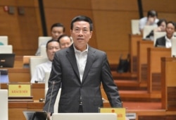 Bộ trưởng Bộ Thông tin và Truyền thông Việt Nam Nguyễn Mạnh Hùng. Photo VTC.