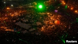 The crowds jammed into Cairo's Tahrir Square July 3, calling for the ouster of President Mohamed Morsi.