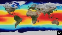 全球海平面平均温度图