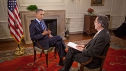 President Barack Obama during an interview with Voice of America in the Map Room of the White House June 22, 2011. (Official White House Photo by Lawrence Jackson)