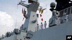 Chiến hạm Tương Đàm của hải quân Trung Quốc. 