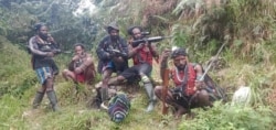 Anggota sayap militer dari Tentara Pembebasan Nasional Papua Barat (TPNPB). (Courtesy: TPNPB-OPM).