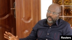 Le président élu George Weah à Monrovia, Liberia, 2 janvier 2018.