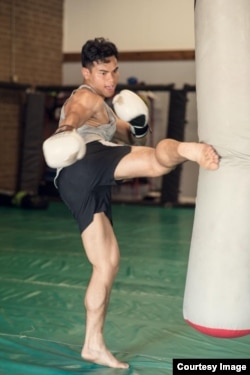 Theo Rlayang, 24, is pictured in his training workout. (Photo courtesy of Theo Rlayang)