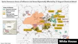 MAP: Areas affected by Aug. 21 chemical attack, Damascus