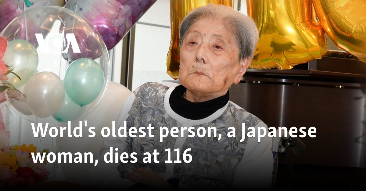 World's oldest person, a Japanese woman, dies at 116