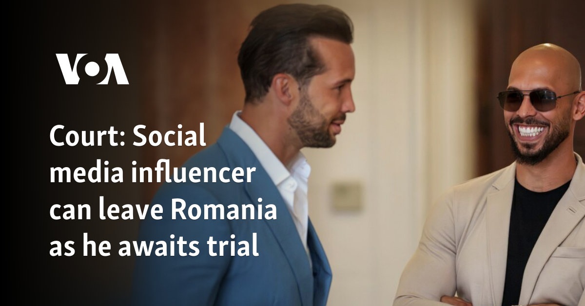 Court: Social media influencer can leave Romania as he awaits trial