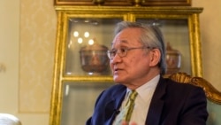 Thailand's Foreign Minister Don Pramudwinai speaks during an interview with ‘VOA Thai’s in Washington, DC, on Sept 28, 2021.