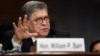 Attorney General William Barr testifies before the Senate Judiciary Committee on Capitol Hill in Washington, May 1, 2019. 