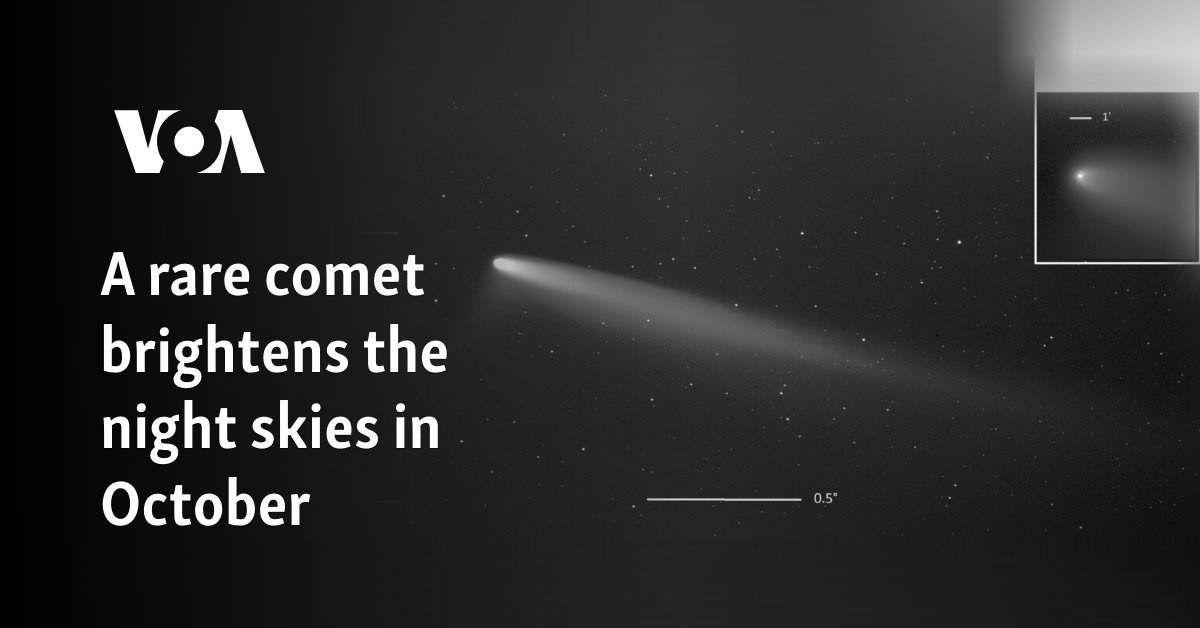 A rare comet brightens the night skies in October