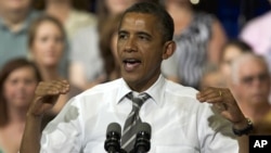 President Barack Obama speaks at Kirkwood Community College in Cedar Rapids, Iowa, July 10, 2012. 