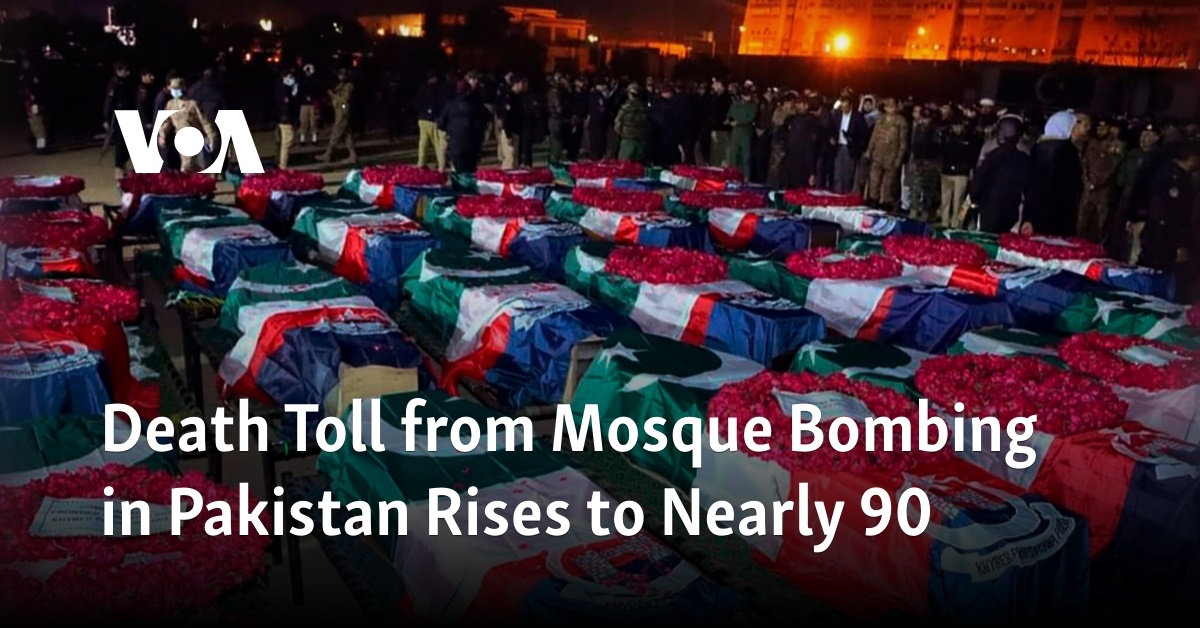 Death Toll From Mosque Bombing In Pakistan Rises To 100