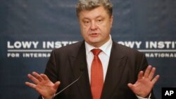 El presidente ucraniano Petro Poroshenko ha dicho que piensa llevar a su país al seno de la OTAN.