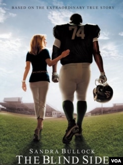 Poster film The Blind Side yang dibintangi oleh Sandra Bullock.