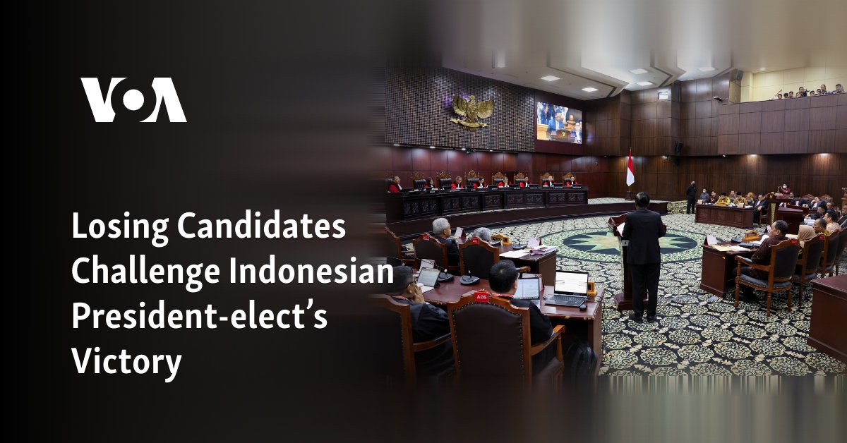 Losing Candidates Challenge Indonesian President-Elect's Victory 