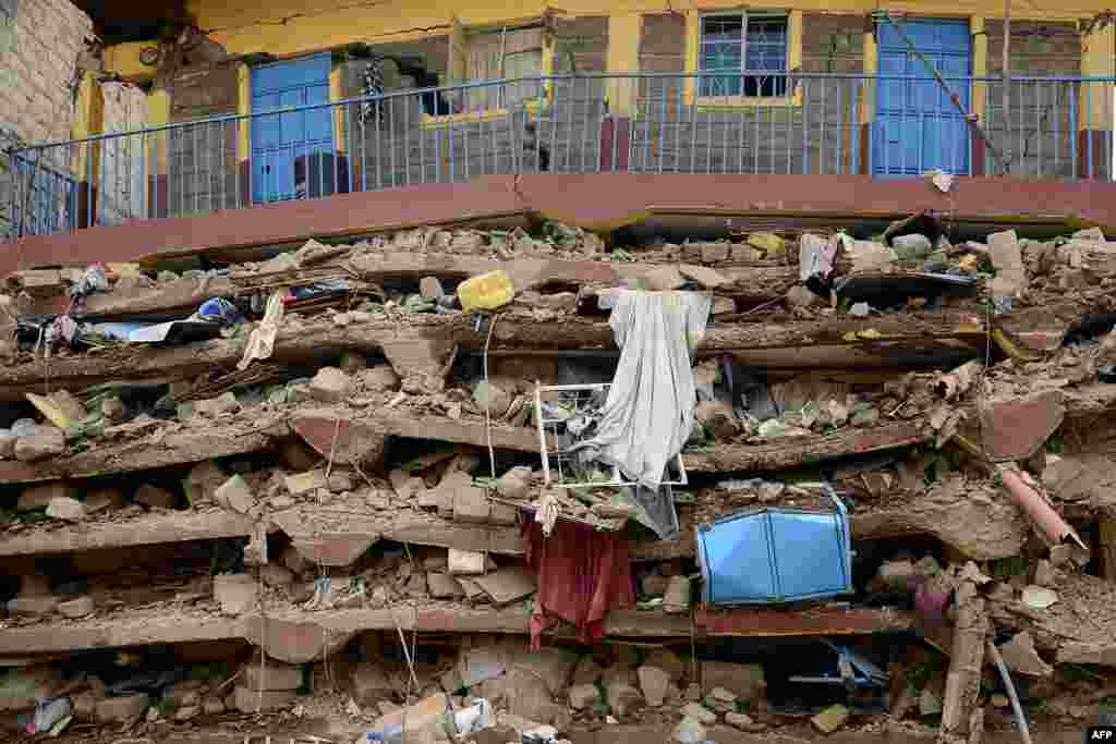 Several people are missing after a seven-story building collapsed overnight in Embakasi, a suburb of the Kenyan capital of Nairobi.