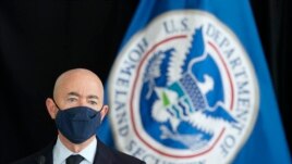 Secretary of Homeland Security Alejandro Mayorkas speaks about aviation security ahead of the summer travel season during a news conference at Ronald Reagan Washington National Airport, Tuesday, May 25, 2021, in Arlington, Va. (AP Photo/Patrick Semansky)