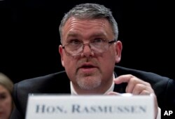 Director of the National Counterterrorism Center (NCTC) Nicholas Rasmussen speaks during the House Homeland Security Committee hearing on worldwide security threats on Capitol Hill in Washington, Nov. 30, 2017.