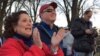 Thousands Line Reflecting Pool to See President-elect Trump