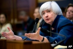 Federal Reserve Chair Janet Yellen testifies on Capitol Hill in Washington, July 12, 2017, before the House Financial Services Committee to give the semiannual monetary policy report to the Congress.