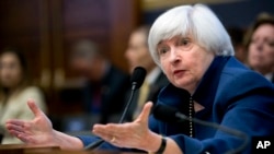 Federal Reserve Chair Janet Yellen testifies on Capitol Hill in Washington, July 12, 2017, before the House Financial Services Committee to give the semiannual monetary policy report to the Congress.