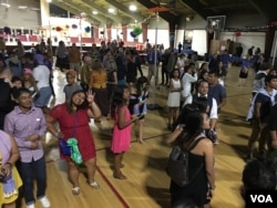 Last dance at the farewell party at the end of the last official Cambodian Heritage Camp at Snow Mountain Range, Colorado in July 2017. (Poch Reasey/VOA Khmer)