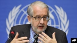 The head of the U.N. Human Rights Council’s Commission of Inquiry on Syria Paulo Pinheiro (file photo)