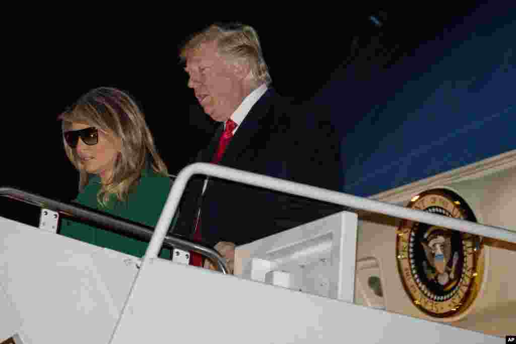 پرزیدنت ترامپ و بانوی اول که به عراق سفر کرده بودند،&nbsp; بامداد پنجشنبه به آمریکا بازگشتند.