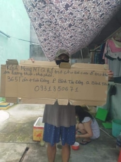 Ông Lê Văn Dành, làm phụ hồ, ở quận Bình Tân, Tp. HCM, thất nghiệp hơn 4 tháng nay, đang kêu cứu.