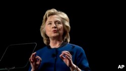 Former secretary of state Hillary Clinton speaks to a group of supporters and University of Miami students at UM in Coral Gables, Fla., Feb. 26, 2014 