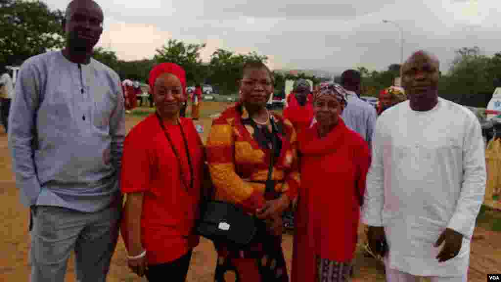 Segun Adeniyi, Barr Maryam Uwais, former Minoster of Education Oby Ezekwesili and a friend of the group at the Unity Fountain Abuja.