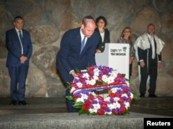 Britain's Prince William, visits the Yad Vashem's Hall of Remembrance in Jerusalem, Israel, June 26, 2018.