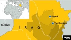 ແຜນທີ່ ເມືອງ Kirkuk ຢູ່ທາງພາກເໜືອ ຂອງປະເທດ ອີຣັກ