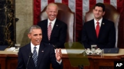 Vice President Joe Biden and House Speaker Paul Ryan listen as President Obama gives his State of the Union address, Jan. 12, 2016. (AP Photo/Susan Walsh)